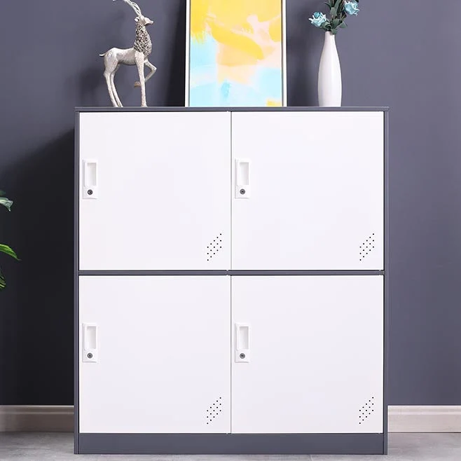 Contemporary Style Wardrobe Armoire Metal Wardrobe Closet with Locks