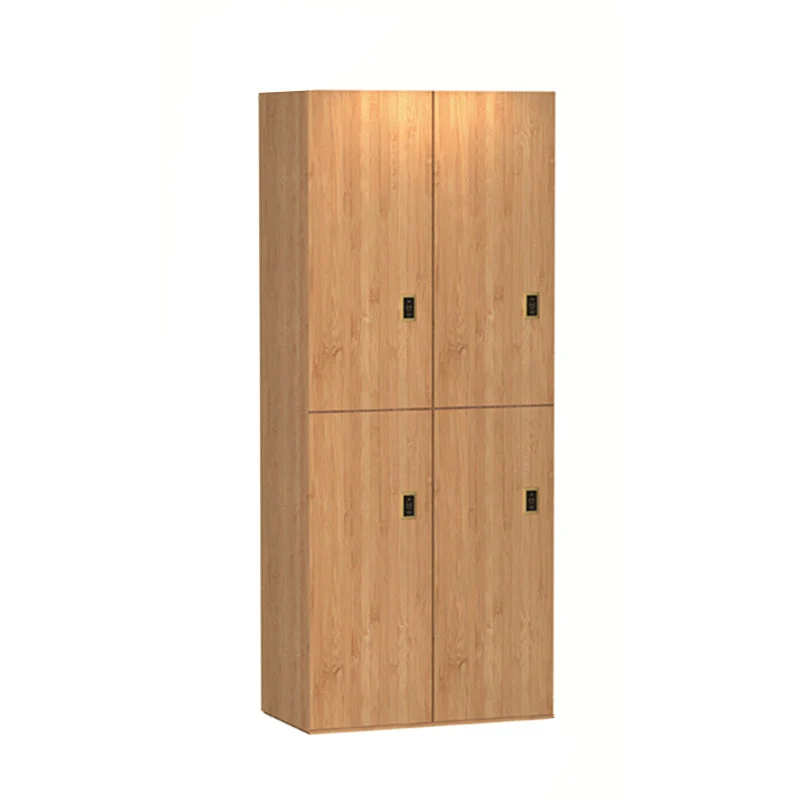 Engineered Wood Natural Finish Cabinet Modern Storage Cabinet with Hinged Door