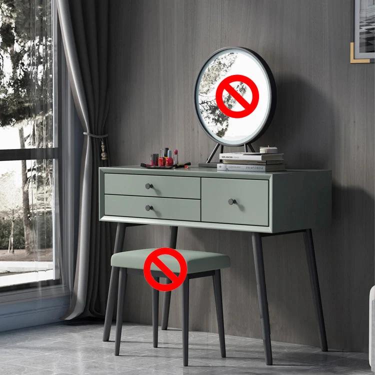 Modern 233.46" Height 3-Drawer Table Top Makeup Vanity for Bedroom