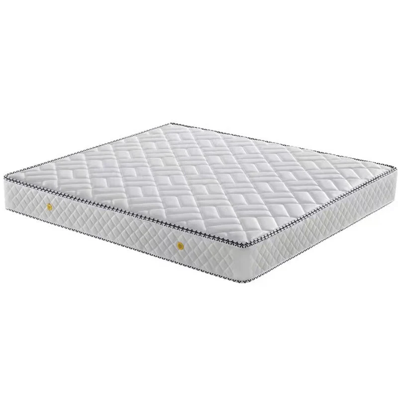 Contemporary White Panel Bed with Rectangle Faux Leather Headboard
