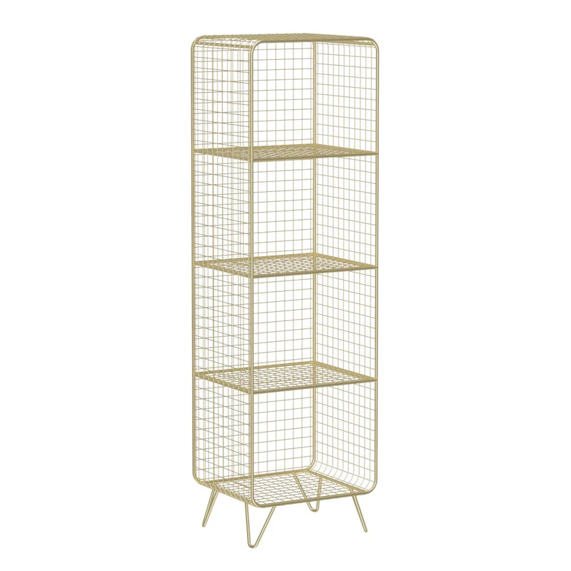 Modern Style Bookshelf Standard Closed Back Metal Bookshelf for Home