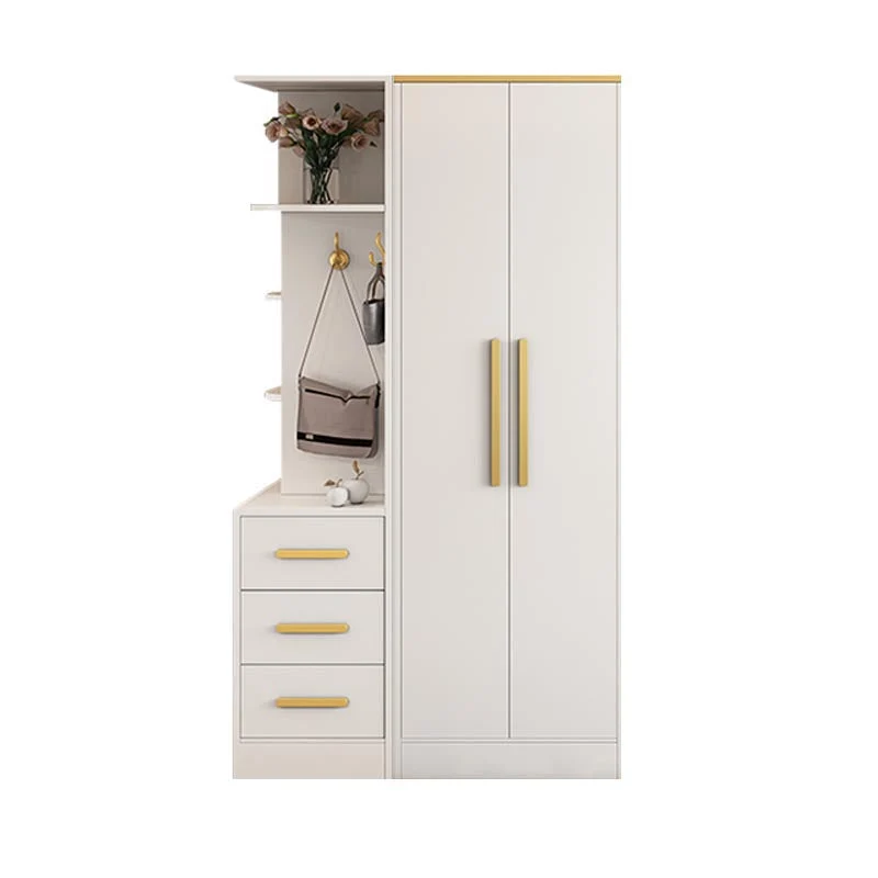 Contemporary Style Wardrobe Wooden Wardrobe Closet with Drawer