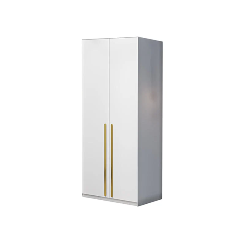 White Colour Wooden Wardrobe Soft Close Door Wardrobe Closet with Garment Rod