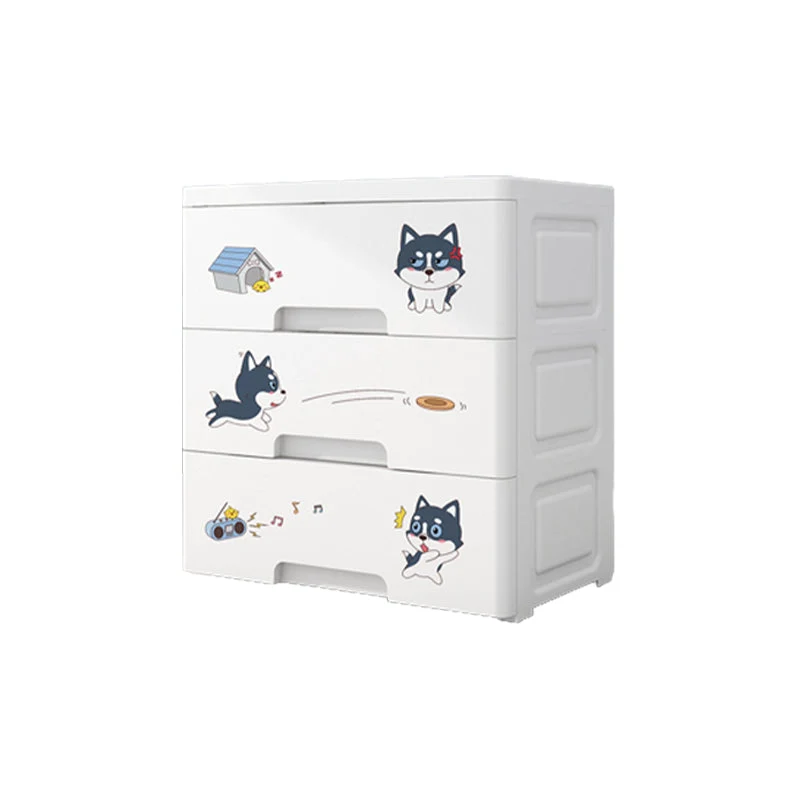 Contemporary Non-Hanging Armoire Plastic Bedroom Wardrobe Closet