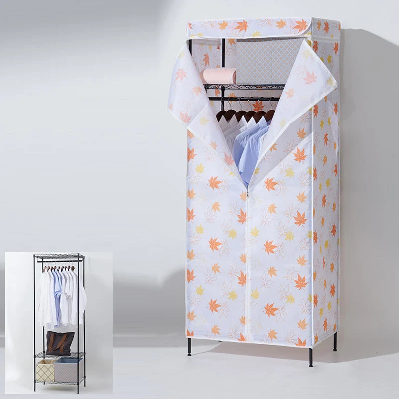 Modern Style Wardrobe Metal 2-Teir Adjustable Shelves Wardrobe Closet