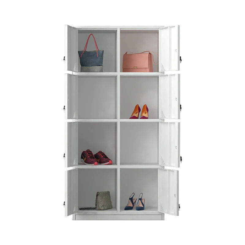Metal Contemporary Indoor Cabinet Grey Hinged Door Storage Cabinet