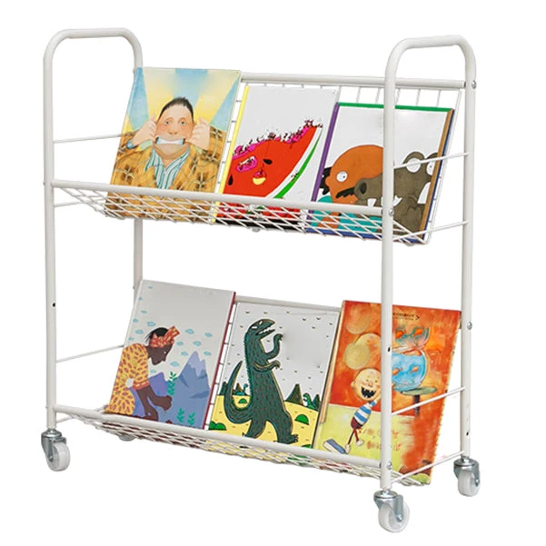 Modern Style Steel Bookshelf Open Back Etagere Bookcase for Home
