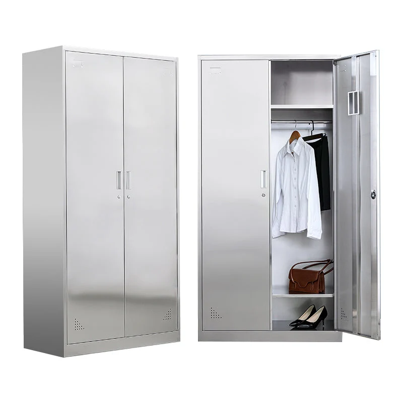 Metal Industrial Cabinet with Hinged Door Gray Steel Storage Cabinet for Bathroom