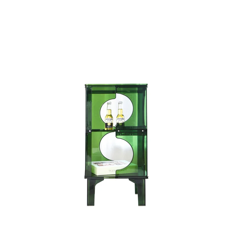 Contemporary Scandinavian PC Sideboard Storage Rack Display Stand 2/3/4-Shelf For Living Room