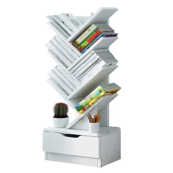 7.87"W Bookshelf Closed Back Contemporary Style Bookcase for Office Home