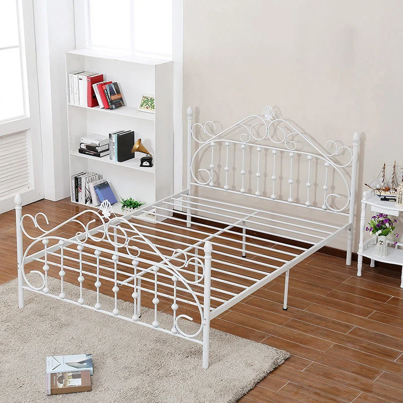 Modern Metal Folding Bed Arched Open-Frame Bed with Headboard