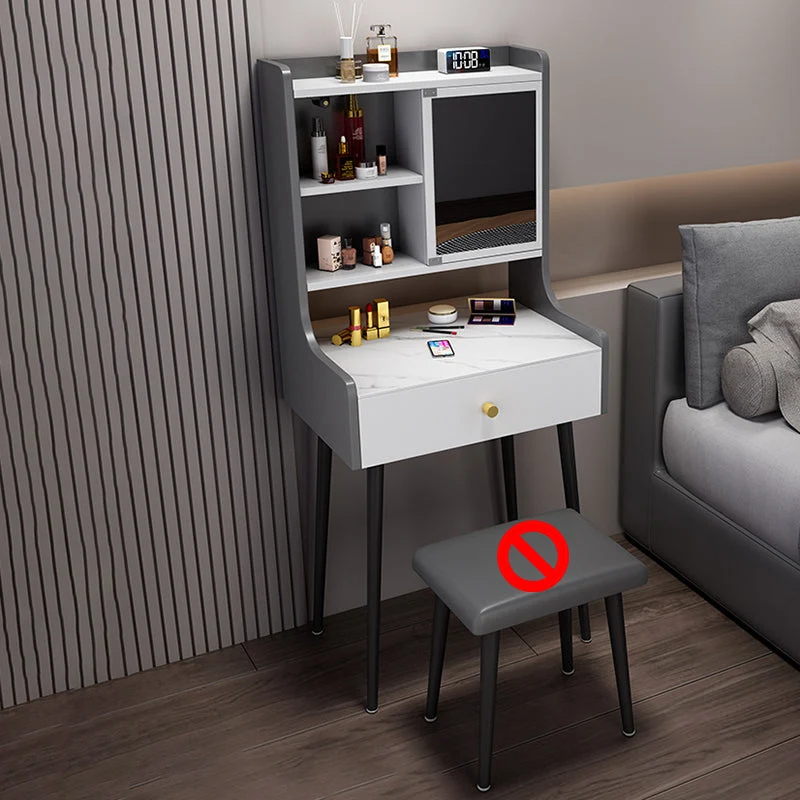 Makeup Table with 1 Drawers and Mirror 17.12" Wide Vanity Tables