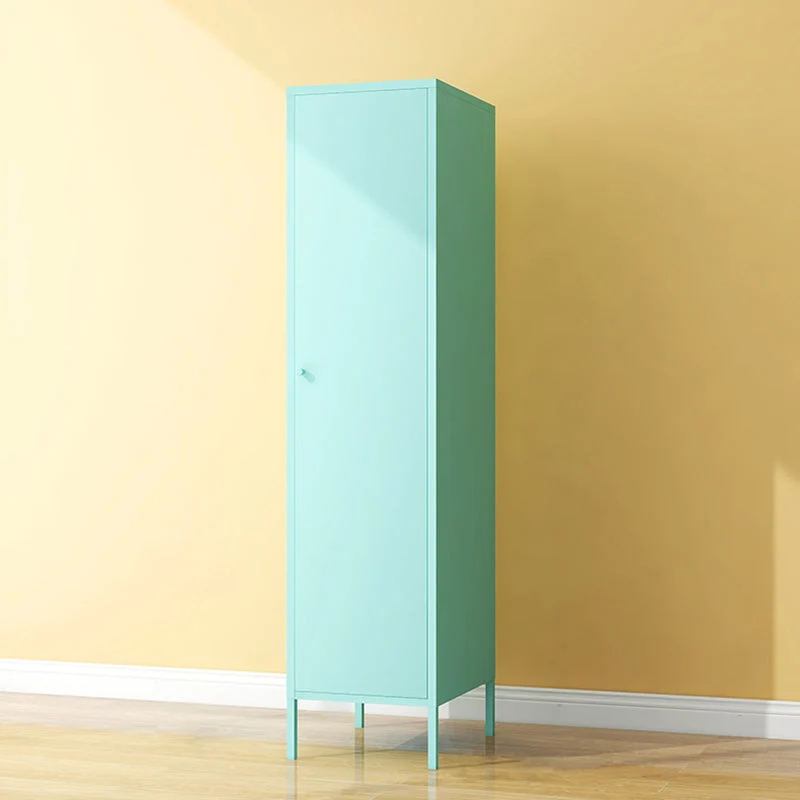 Contemporary Wardrobe Cabinet with Adjustable Shelves Steel Wardrobe Armoire