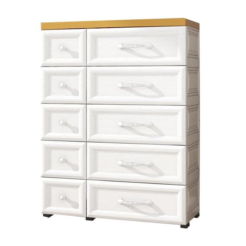10-drawer Storage Cabinet Contemporary Plastic Wardrobe Armoire