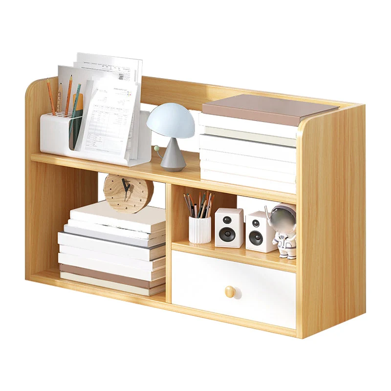 Modern Style Bookshelf Engineer Wood Bookcase with Drawer for Home
