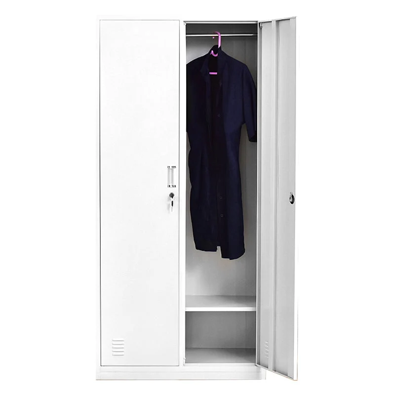 Contemporary White Wardrobe Cabinet Steel Wardrobe Armoire for Home