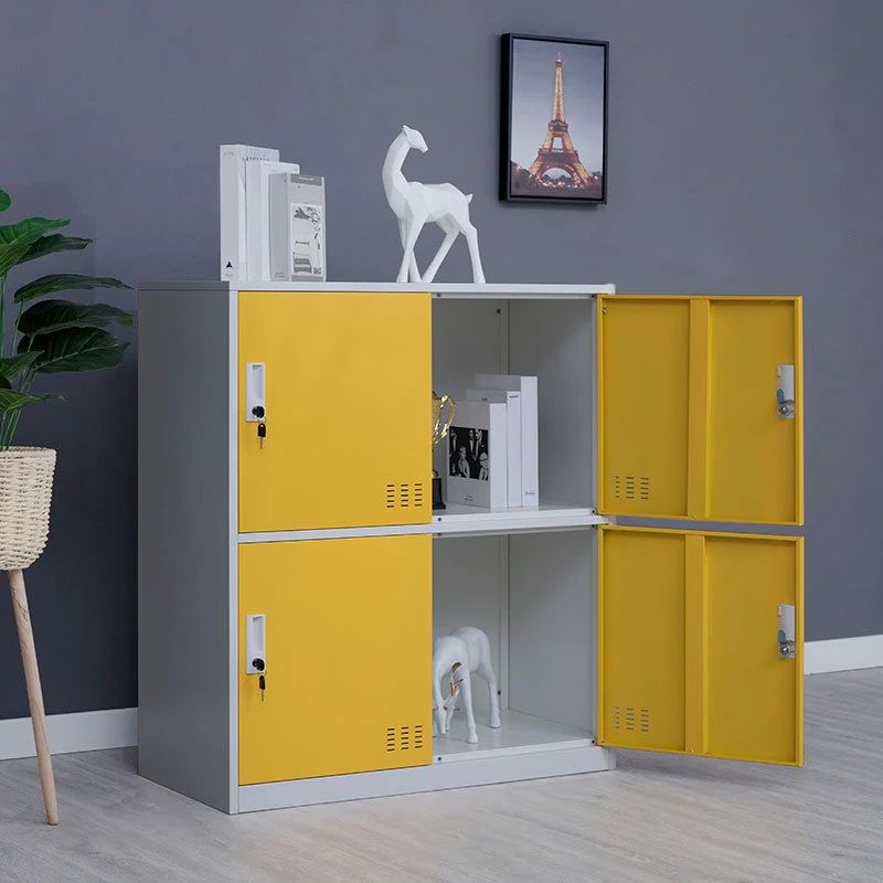 Metal Non-Hanging Armoire Modern Storage Cabinet with Hinged Doors