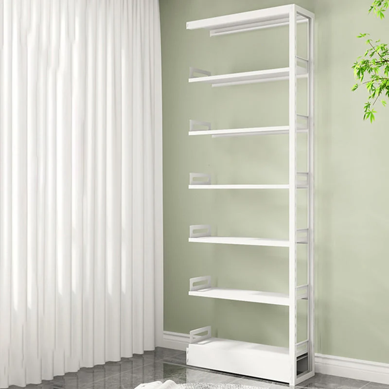 6-Tier Steel Matte Finish Bookcase Standard 79-inch Bookshelf