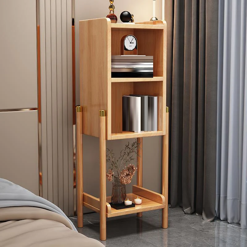 Wooden Standard Bookshelf Closed Back Contemporary Bookcase with Shelves