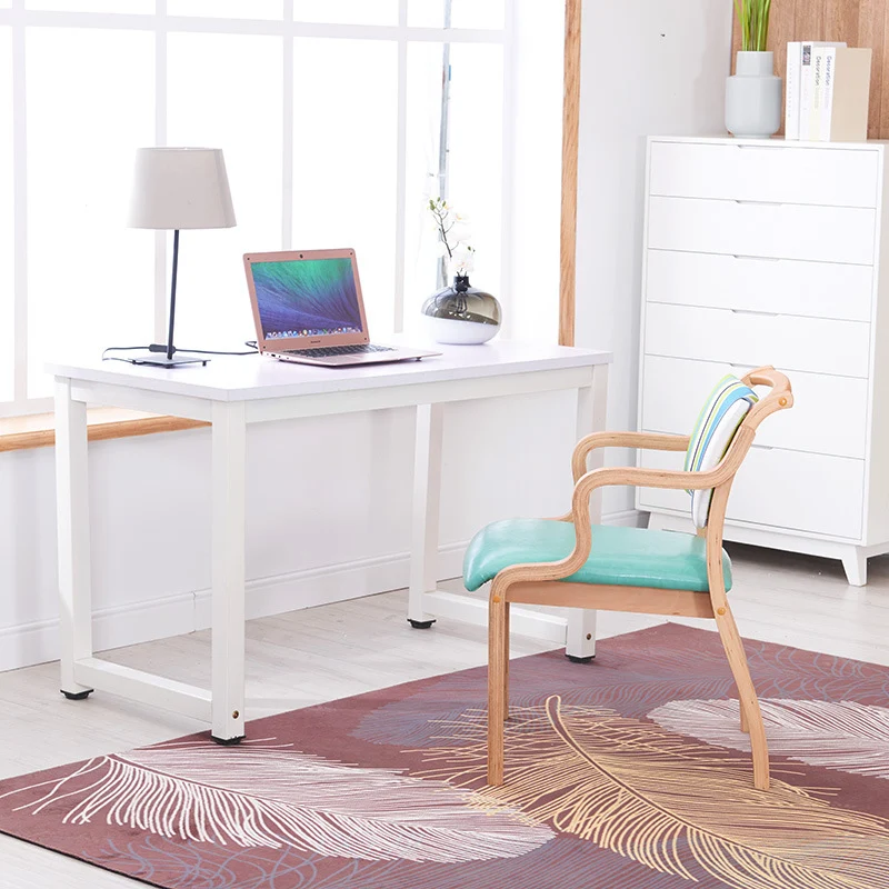Modern Minimalist Square Upholstered Bentwood PU Leather Dining Chair Backrest For Dining Room