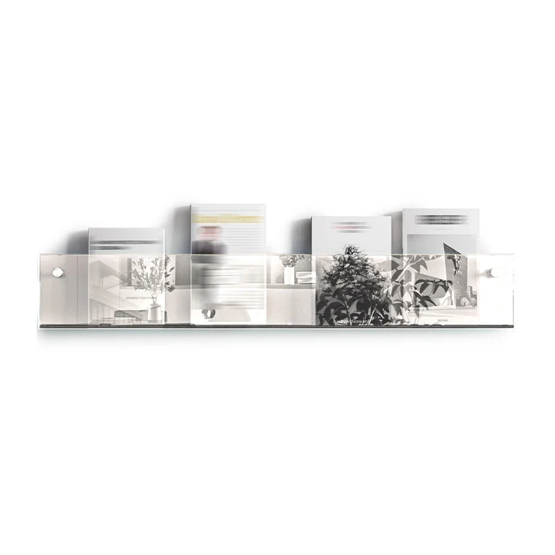 Scandinavian Horizontal Wall Unit Bookshelf Acrylic Bookcase for Home