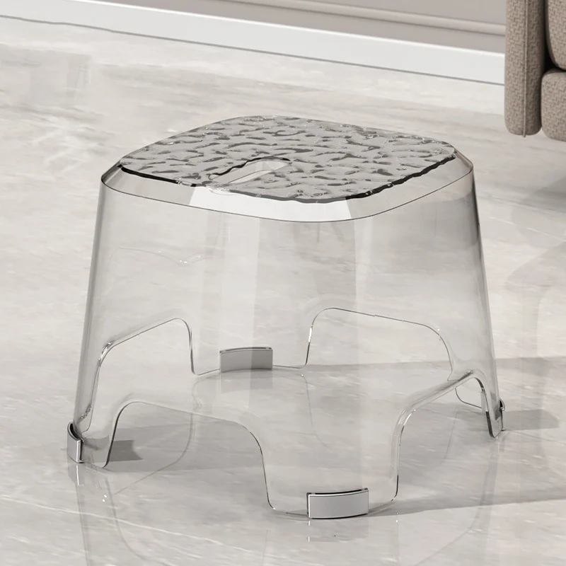 Modern Minimalist Anti-slip Square Corner PP Low Stool For Living Room