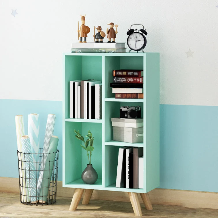 Modern Engineered Wood Standard Bookshelf Closed Back Bookcase with Shelves