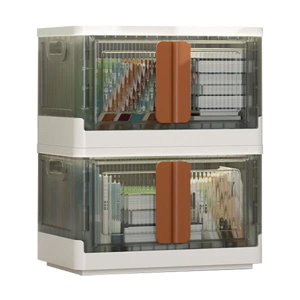 Contemporary Shelf Bookcase Folding Closed Back Plastic Bookcase