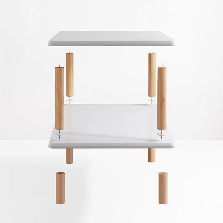 Modern Style Etagere Bookshelf Wooden Open Back Bookcase for Home