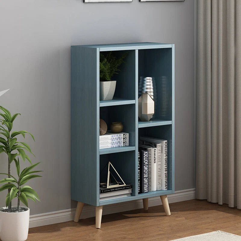 Scandinavian 9-inch Wide Cube Bookshelf Wood Home Floor Type Bookcase