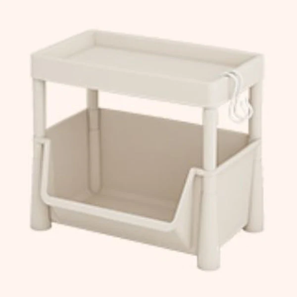 Contemporary Plastic Bookshelf White Standard Shelf Bookcase for Study Room