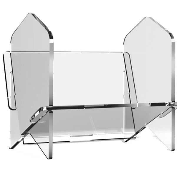 Scandinavian Acrylic Bookcase Standard Closed Back Bookshelf with Shelves