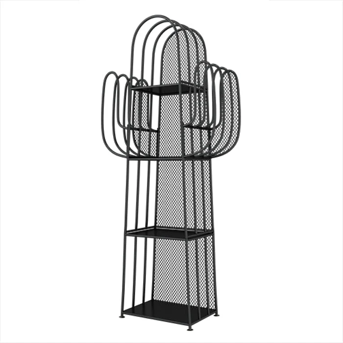 Modern Style Bookshelf Standard Closed Back Metal Home Bookcase