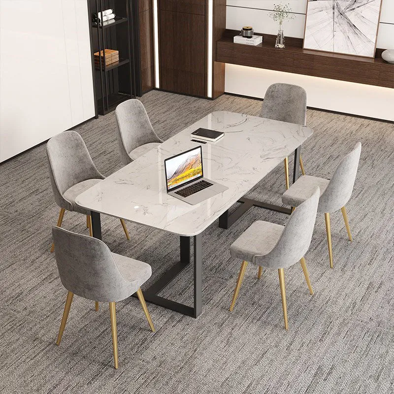 Contemporary Style Writing Desk Rectangular Sled Base Office Desk