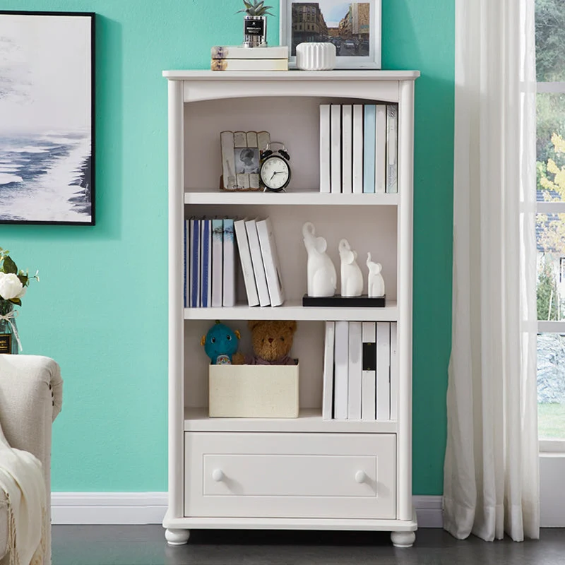 Modern Style Bookcase Wood Closed Back Standard Bookshelf for Home Office