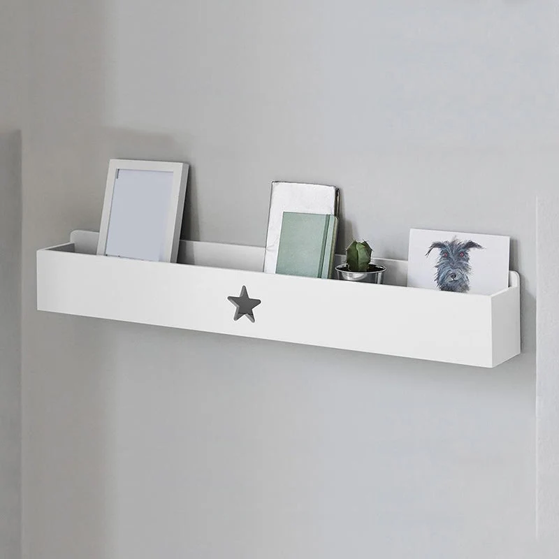 Engineered Wood Contemporary Bookshelf Floating Closed Back Bookcase