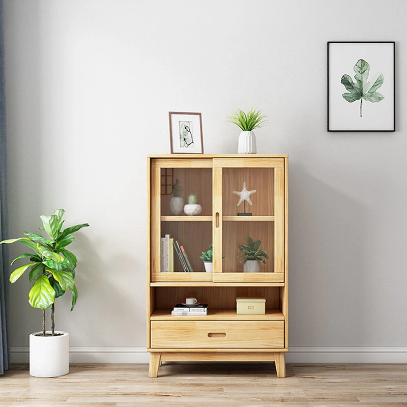 Modern Style Bookshelf Closed Back Standard Wooden Bookcase for Home