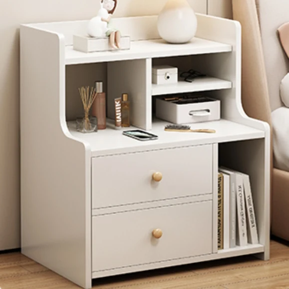 Contemporary Nordic Rectangular MDF Nightstand 2/3-Drawer For Bedroom
