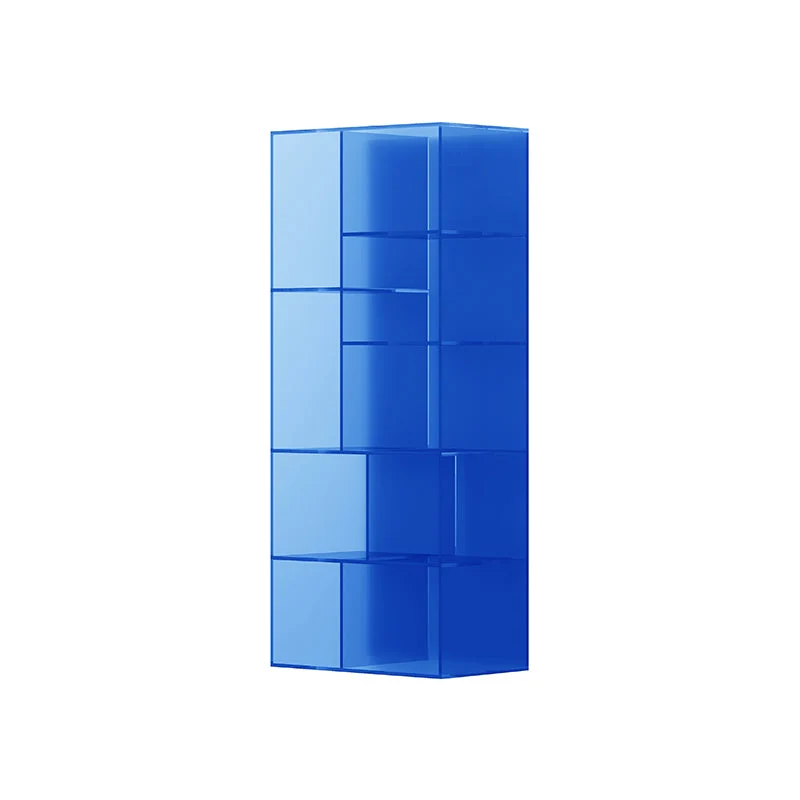 Standard Closed Back Bookshelf Modern Style Acrylic Bookcase