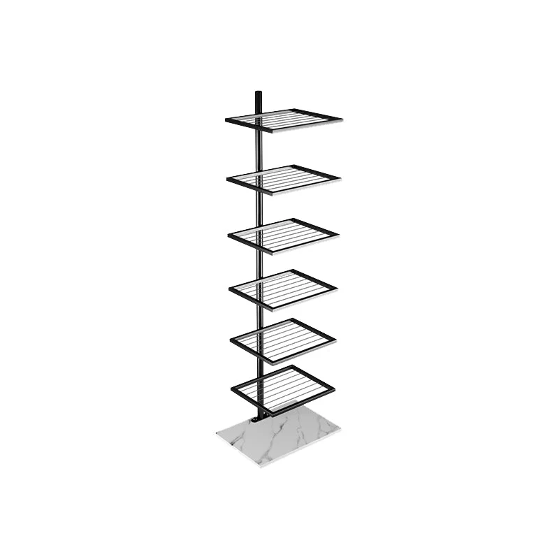 Etagere Metal Bookshelf Contemporary Open Back Bookcase with Shelves