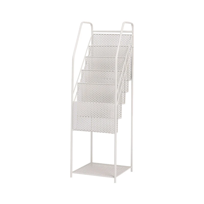Urban Bookshelf Closed Back Metal Vertical Shelf for Living Room