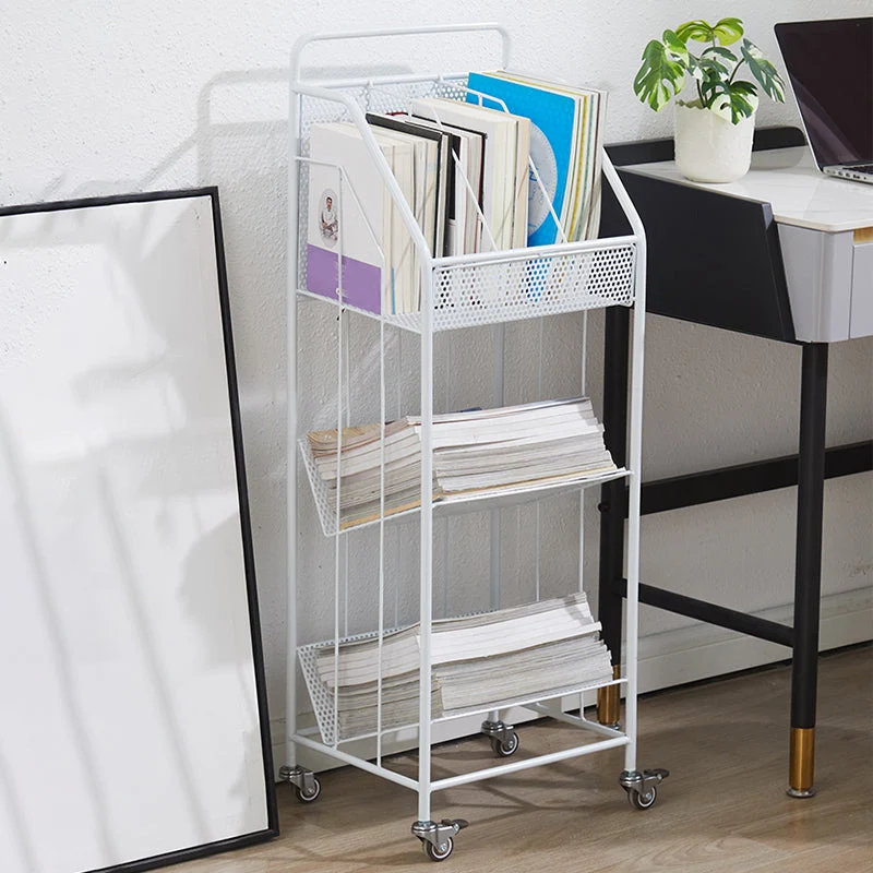 Glam Antique Finish Bookshelf Metal Etagere Shelf Bookcase with Shelves