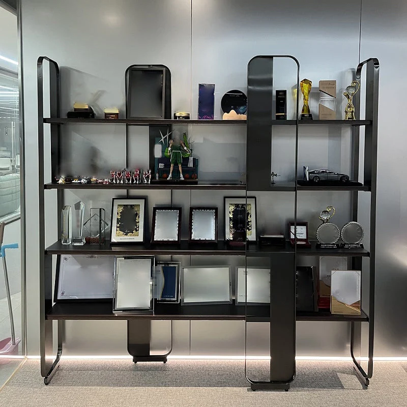 Glam Engineered Wood Bookshelf Standard Open Back Bookcase with Shelves