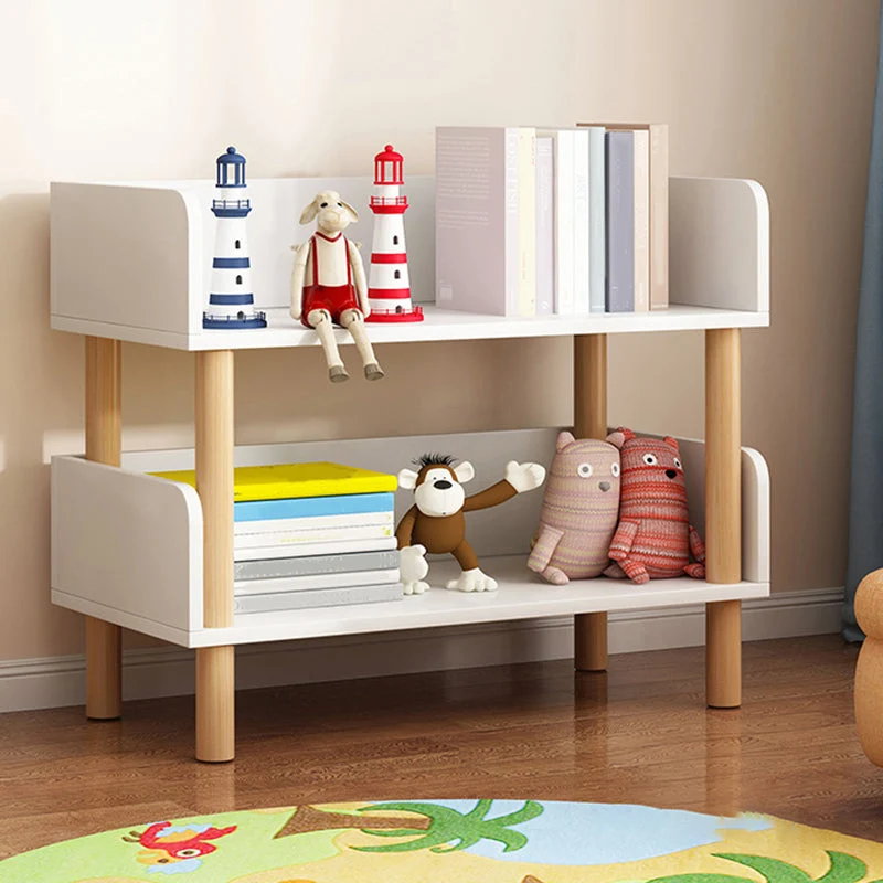 Modern Bookshelf Open Back Engineered Wood Bookshelf with Shelves for Home Office