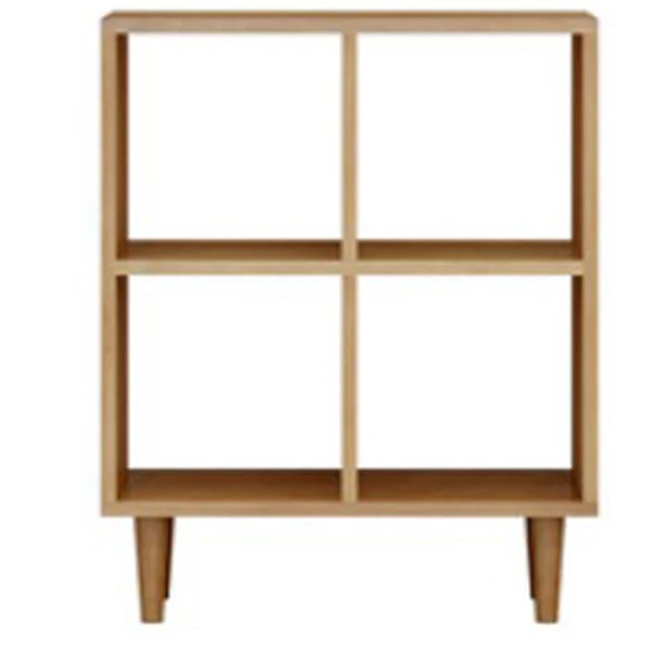 Modern Style Open Back Bookshelf Wooden Shelf Bookcase in Brown
