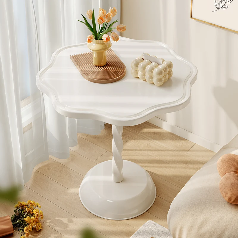 Modern Minimalist Petal Spiral Cylinder PP Coffee Table For Living Room