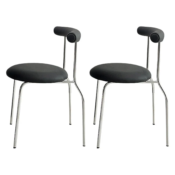 Kitchen 1/2/5/7 Pcs Dinette Set with Oval Dining Table and Black Chairs