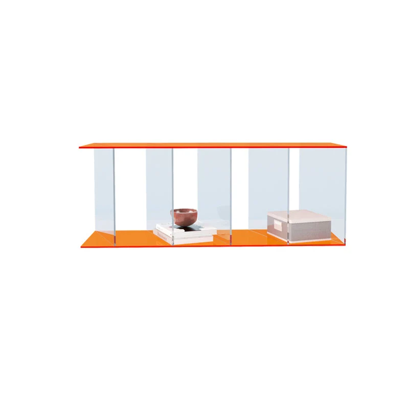 Scandinavian Standard Bookshelf Acrylic Open Back Bookcase with Shelves