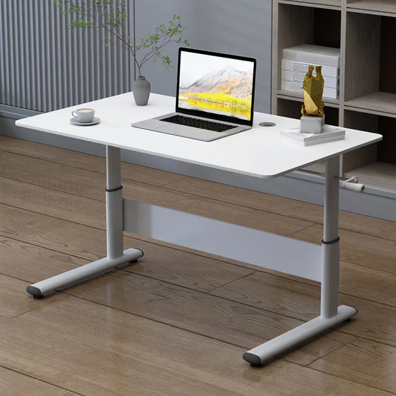 Adjustable Height Modern Computer Desk Steel Base Writing Desk