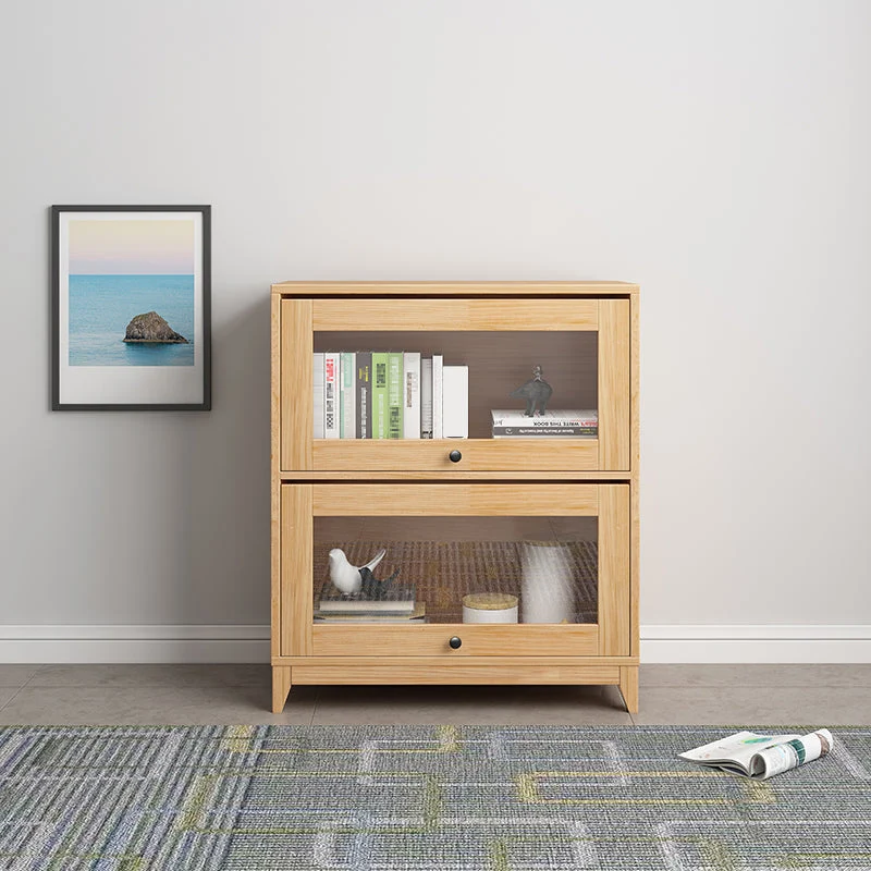 Scandinavian Closed Back Book Shelf Standard Wooden Bookcase